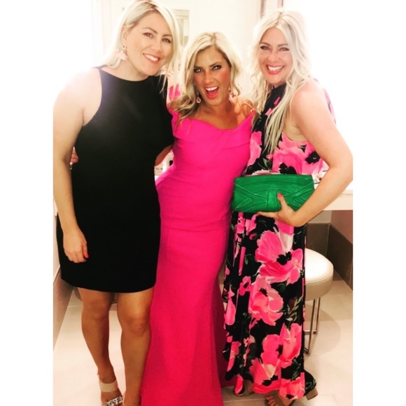 BEAUTIFUL/FLATTERING ELIZA J floral halter maxi chiffon dress Size 14 🌺 - Picture 6 of 7